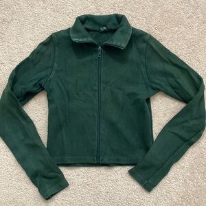 Brandy Melville Green Zip Up